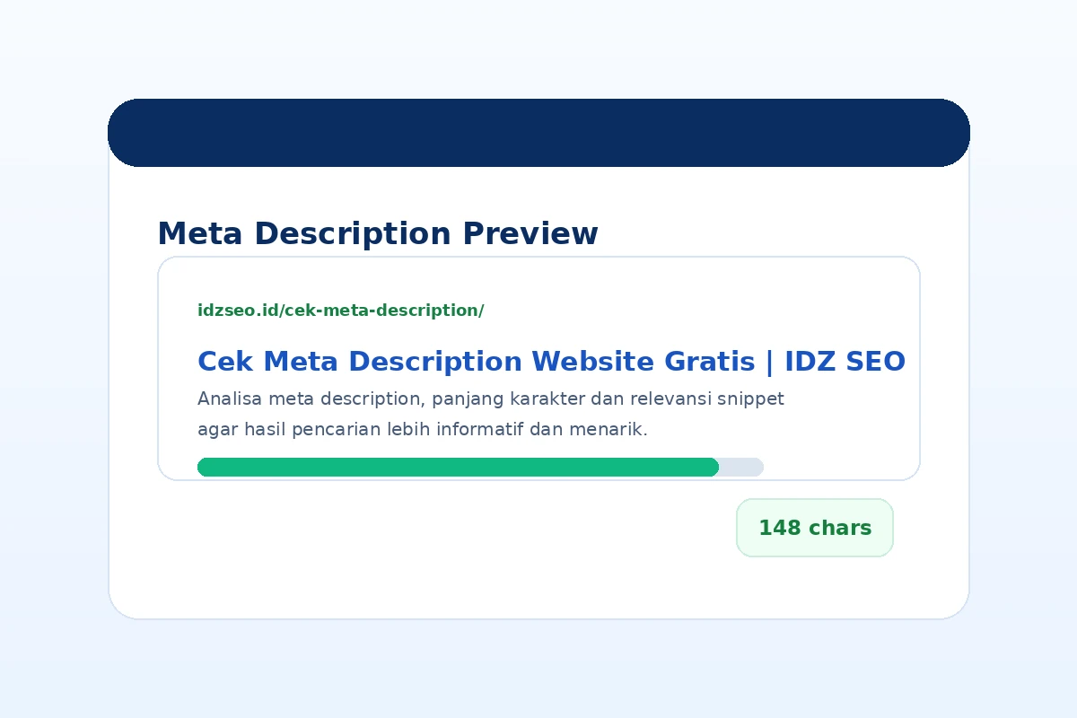 Preview meta description di hasil pencarian Google