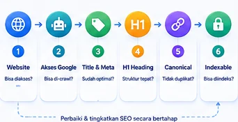 Alur pemeriksaan SEO website untuk pemula