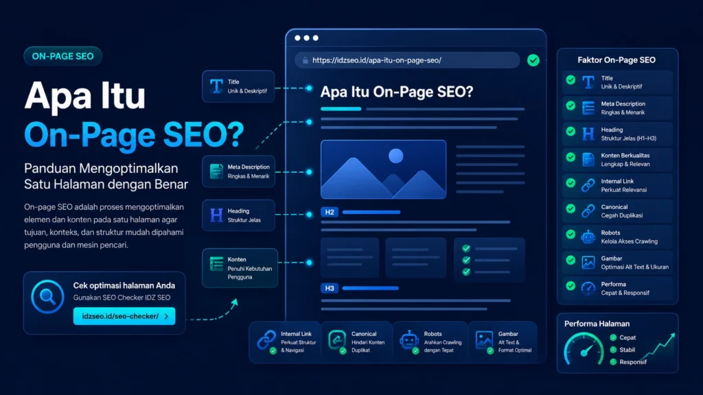Apa Itu On-Page SEO? Panduan Mengoptimalkan Satu Halaman dengan Benar