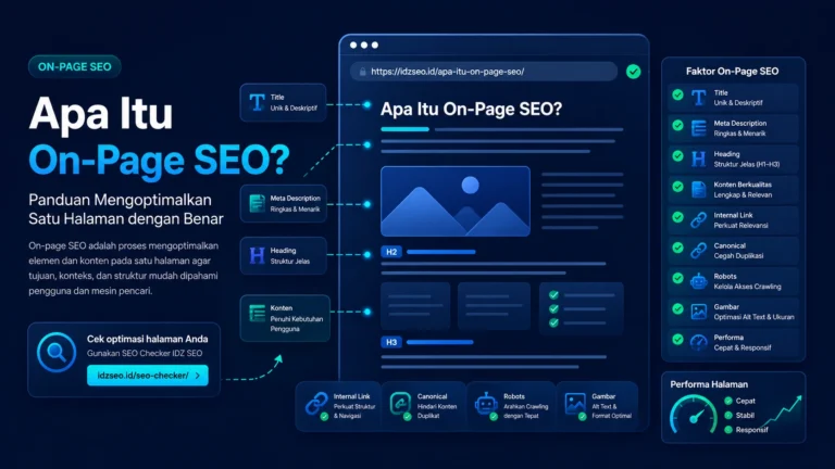 Apa Itu On-Page SEO? Panduan Mengoptimalkan Satu Halaman dengan Benar