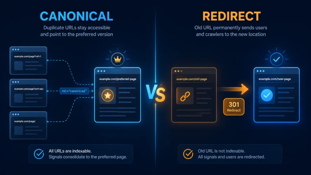 Canonical vs Redirect: Mana yang Harus Digunakan untuk SEO?