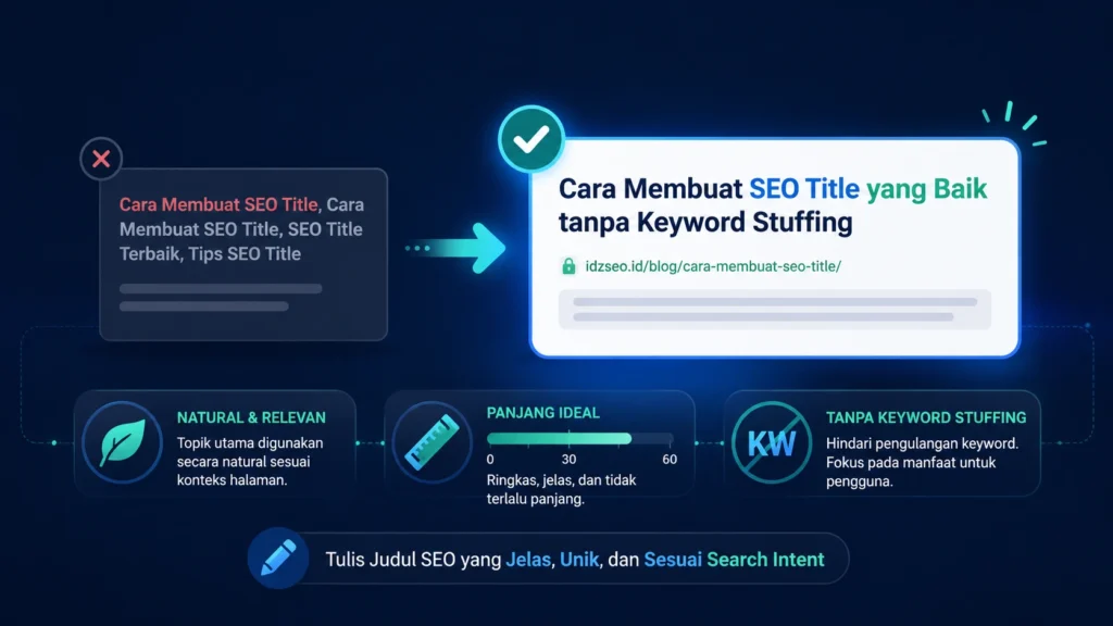 Cara Membuat SEO Title yang Baik tanpa Keyword Stuffing