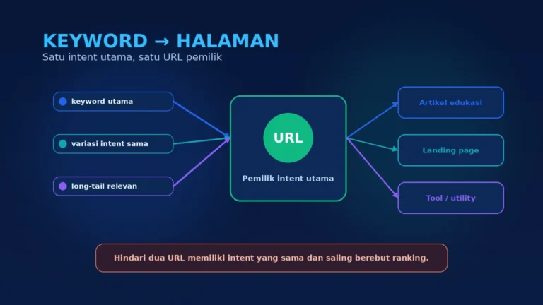 Cara Memetakan Keyword ke Halaman agar Tidak Saling Berebut Ranking
