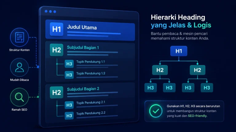 Cara Menggunakan Heading H1, H2, dan H3 untuk Struktur Konten SEO