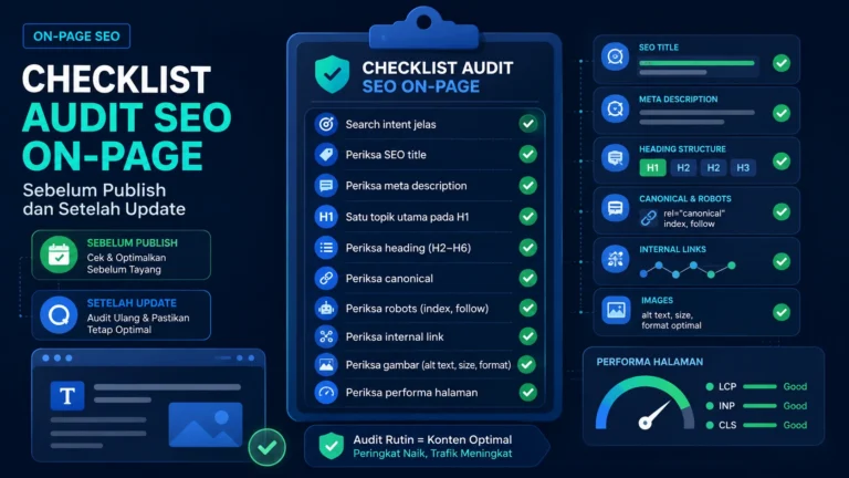 Checklist Audit SEO On-Page Sebelum Publish dan Setelah Update