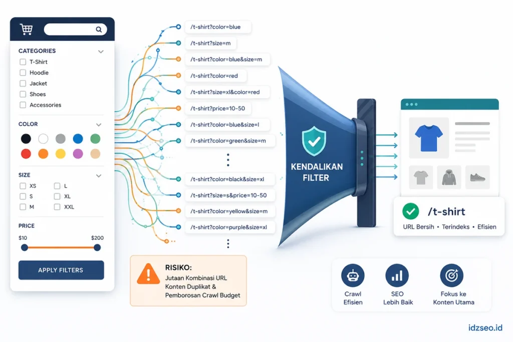 Faceted Navigation SEO: Mengendalikan Filter agar Tidak Membuat Jutaan URL