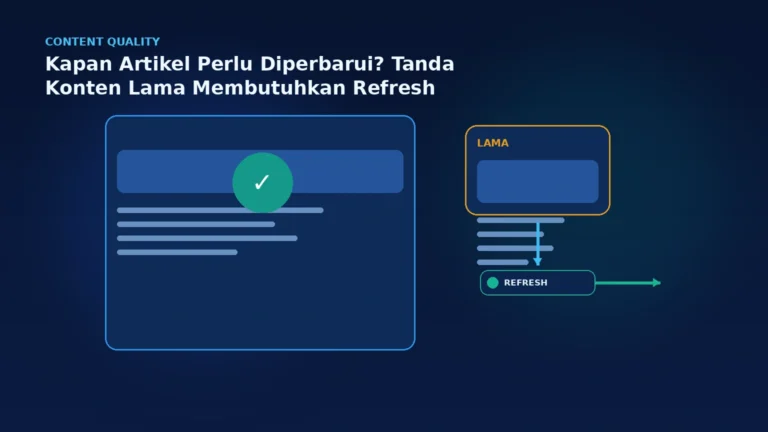 Kapan Artikel Perlu Diperbarui? Tanda Konten Lama Membutuhkan Refresh
