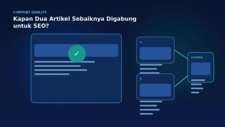 Kapan Dua Artikel Sebaiknya Digabung untuk SEO?