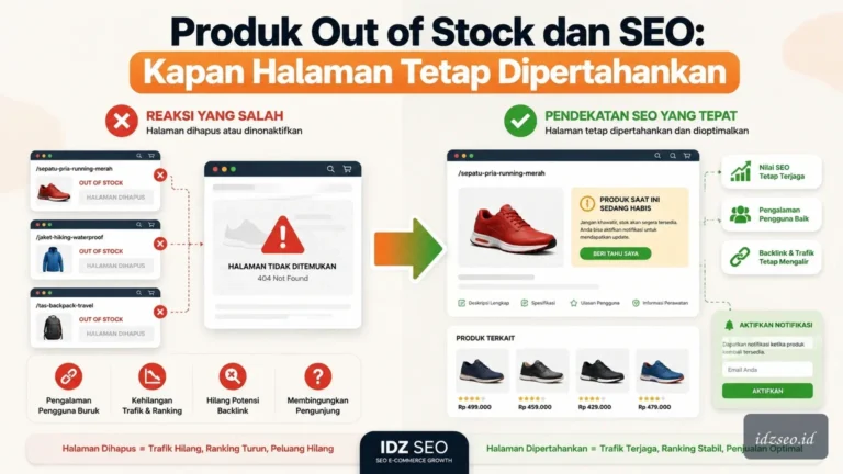 Ilustrasi out of stock seo — IDZ SEO