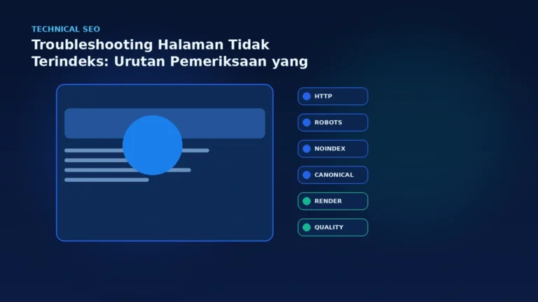 Troubleshooting Halaman Tidak Terindeks: Urutan Pemeriksaan yang Efisien
