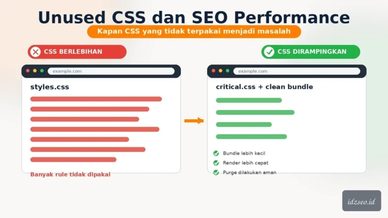 Ilustrasi unused css seo — IDZ SEO