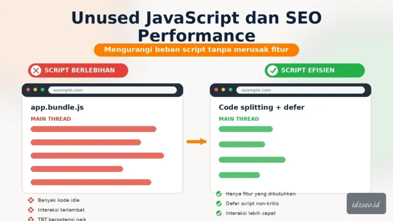 Ilustrasi unused javascript seo — IDZ SEO